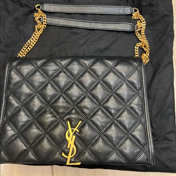 Yves Saint Laurent Bags Ysl Becky Quilted Lambskin Leather Shoulder